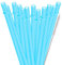 Dakoufish BPA Free 12 Piece 9 Inch Reusable Plastic Thick Drinking Straws for Mason Jar Yeti Rambler Plain Color（9inch，Blue）