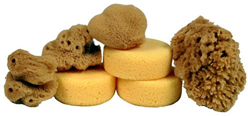 Creative Hobbies® Synthetic and Natural Silk Sponges for Painting, Crafts, Ceramics, Pottery and More, Value Pack of 7 Sponges