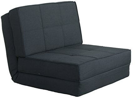 ARTDECO Schlafsessel Jugendsessel Gästebett Kindersessel Bettsessel (Schwarz Klein)