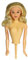 Cake Company PME DP200 Blonde Steckpuppe, Kunststoff, Mehrfarbig, 6.5 x 4 x 17.8 cm