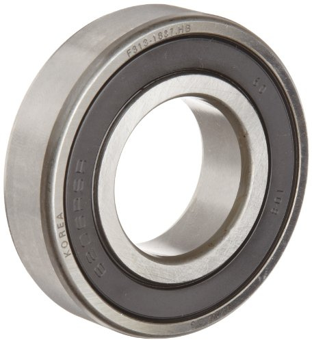 FAG 6207-2RSR-C3 Deep Groove Ball Bearing, Single Row, Double Sealed, Steel Cage, C3 Clearance, Metric, 35mm ID, 72mm OD, 17mm Width, 6300rpm Maximum Rotational Speed, 3440lbf Static Load Capacity, 5730lbf Dynamic Load Capacity