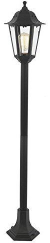 LITECRAFT Neri Lamp Post Outdoor Lantern, Black | Traditional Style, IP44 Rated