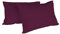 Italian Bed Linen Max Color Coppia di Federe Tinta Unita, 100% Cotone, Prugna, 52 x 82 cm