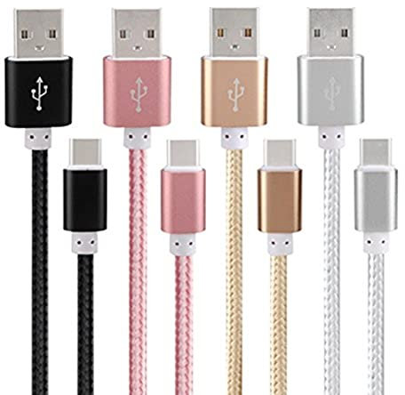 JustJamz Nylon Braided (10 Pack) Micro USB Cable 3 Feet/1 Meter Data Sync & Charging Cable for Samsung and Other Android Smartphones - Mixed Colors