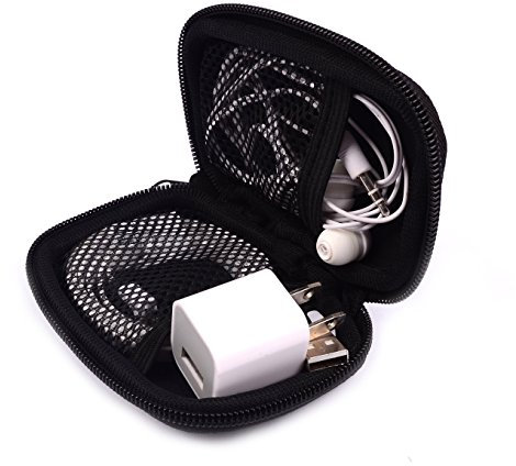 Neoprene Soft Case Storage Bag For SD TF Card Headphone Earbuds Earphone Holder Pouch USB Cable Organizer Electronics Accessories Car Charger Coin