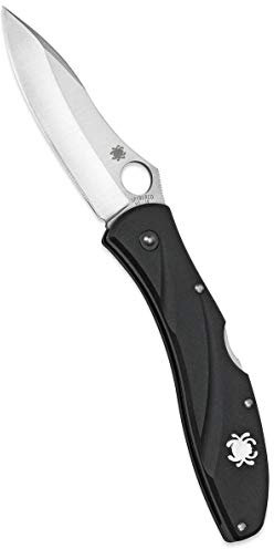 Spyderco Unisex-Erwachsene, Taschenmesser, Centofante Iii Lockback, Klinge: 8.9 cm, Schwarz, Klappmesser, Taschenclip Feste, Jagdmesser, Outdoor, Camping, Black, normal