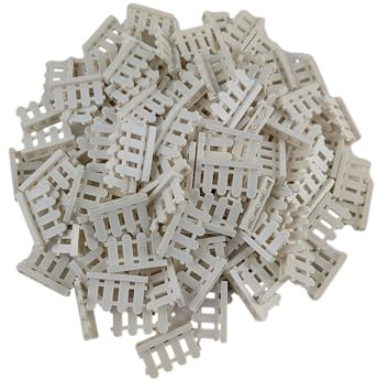LEGO, 20 pezzi di recinzione della serie Basic, di colore bianco