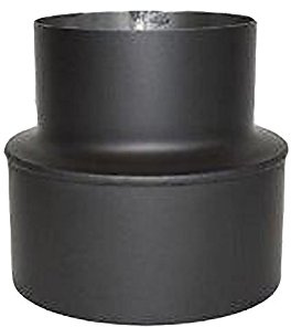 Tubo de humos de 2 mm, reducción 200-150, color negro