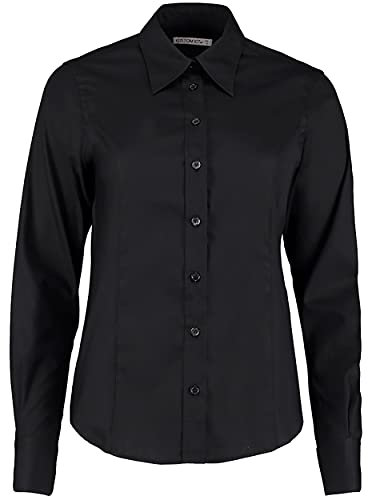 Kustom Kit Ladies Corporate Oxford Shirt - Black (14)