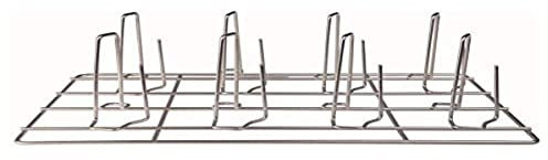 Pentole Agnelli, COIX182C-1/1 Griglia Gastronorm 1/1 per Cottura Verticale Polli, 8 Posti, Alluminio, Argento