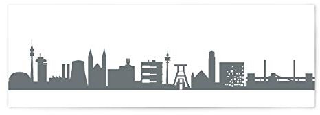 artboxONE Poster 90x30 cm Abstrakt Ruhrpott Monochrom hochwertiger Design Kunstdruck - Bild Ruhrpott nrw Ruhrpott