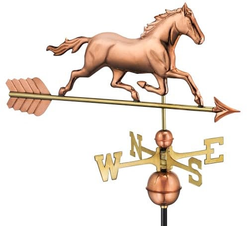 Good Directions Trotting Horse Wetterfahne reines Kupfer