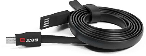 CROSSCALL Câble Plat USB/Micro-USB 1,2 M Noir