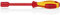 Knipex Clé à douilles avec poignée de tournevis brunie, poignée isolante bi-matière, certifiée VDE 237 mm 98 03 13
