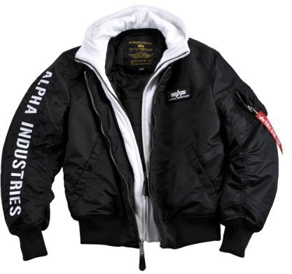 Alpha Industries Herren MA-1 D-Tec SE Bomberjacke, Black/White, 3XL