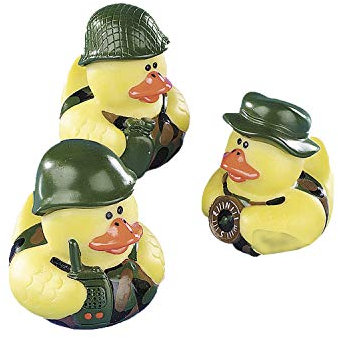 cama24com Gummienten Bundeswehr Soldaten Army 3 Stück mit Palandi® Sticker