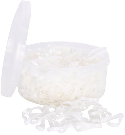 Imperial Riding Braiding Elastics Extra Wide and Soft in Collection Box, Colour: White