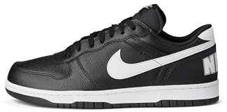 NIKE Men's Big Low Basketball Shoes, Black/White, 8 UK