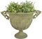 Esschert Design Aged Metal Grün Vase oval L aus veraltetem Metall, 46,3 x 28,0 x 31,5 cm