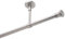 DécoProfi Gardinenstangen Chrom Matt 1-läufig Ø 16 mm L: 400 cm I Knauf Gardinen/Vorhangstange im Set I Inklusive Träger, Befestigung und Endstücke I Decken- oder Wandbefestigung