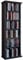 CD Regal Holz | platzsparender CD Schrank mit ESG-Sicherheitsglastüren für 150 CDs oder 65 DVDs oder 36-Videos | Maße: H. 92 x B. 31 x T. 18 cm | Elegantes DVD Regal stehend | Blu ray Regal | Vetro