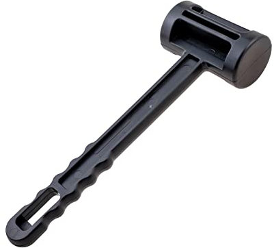 Happy People Camping-Gummihammer circa 32 cm mit Holzgriff und Heringauszieher, 78300