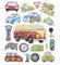 Hobbyfun 2D Sticker XXL Autos I Wandtattoo