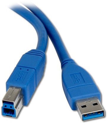 Connectland USB-V3-AB-0.8M Câble USB Version 3 A Mâle vers B Mâle 0,80 m Bleu