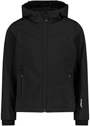 CMP Chaqueta Kid G Con Capucha Fija, Chaqueta Softshell Unisex niños, Negro, 92