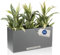 DECORAS Pflanztrog/Blumentrog (Grau-Matt) - Großer, robuster Fiberglas-Blumenkübel für Garten & Terrasse - Winterfester Pflanztopf - UV-beständig (Länge: 80 cm/Breite: 30 cm/Höhe: 40 cm)