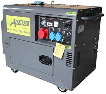 Varan Motors - 92621 Generatore elettrico Diesel silenziato Gruppo elettrogeno 5.5.5 kVA, 400 V, 230 V