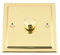 A5 Mains LED Light Dimmer Switch 250W 1 Gang - Victorian - Polished Brass - Push On/Off 2 Way