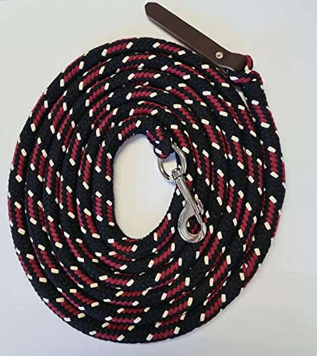 Bodenleine schwarz-rot-natur 4 Meter Baumwolle Boltsnap silber