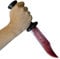 Long 34cm Gruesome Bloody Knife Fancy Dress Accessory Prop for Halloween Party Costume Dagger Butcher Murderer Serial Killer Commando Army Horror Slasher Scary Hunting Weapon Toy