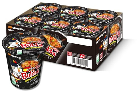 Samyang Buldak Original Hot Chicken Spicy Korean Instant Cup Noodles, 6x70g