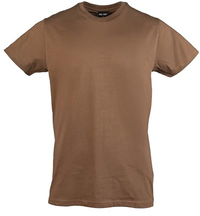 Mil-Tec US Style T‑Shirt Herren • Klassisches Bundeswehr T-Shirt aus Baumwolle mit Rundhals Ausschnitt • Hochwertiges & weiches Basic Shirt für Alltag, Outdoor, Arbeit