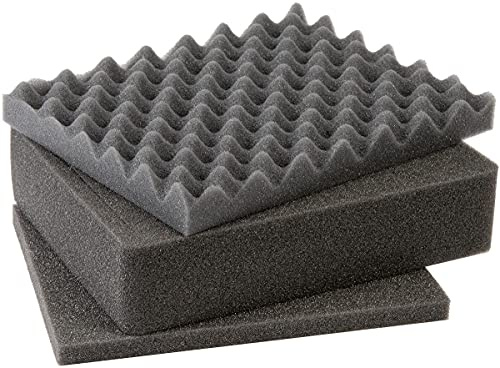 Peli 1201 Ersatzschaumstoffset, Original Peli Protector Case Zubehör, Kompatibel mit: Peli 1200, Farbe: Schwarz, 1200-400-000E