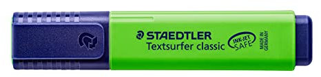 STAEDTLER 364-5 Textsurfer classic Textmarker, Keilspitze, circa 1 - 5 mm, 10 Stück im Kartonetui, grün
