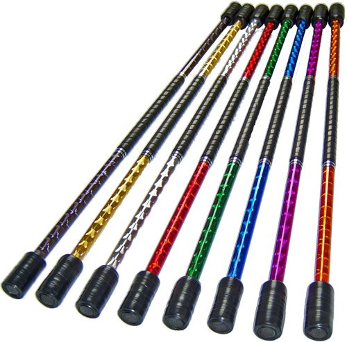 Flames 'N Games Contact Practice Staffs 100cm - Square Deco (1m, Red)