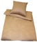 Kinzler B-10002/02 hochwertige Baumwoll-Satin Bettwäsche Uni, modern, 80x80 + 155x220 cm, beige