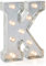 Darice LED Metal-Buchstabe K, Metall, Silver, 25.5 x 19 x 5 cm