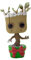Funko 7256 - Guardians of The Galaxy Pop Vinyl Figur 101 Snowy Metallic Holiday Dancing Groot 10 cm