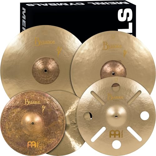Meinl Cymbals BV-480+B16TRC Byzance Vintage Series Benny Greb Sand Beckenbox-Set mit gratis 40,6 cm Trash Crash (Video)