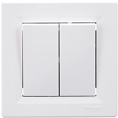 Schneider - Interruptor bidireccional doble blanco Asfora
