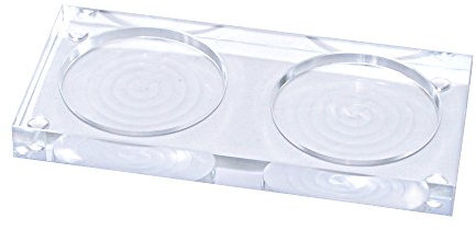 MARENA Mühlenuntersetzer - Acryluntersetzer für Gewürzmühlen, Rechteckig, Transparent