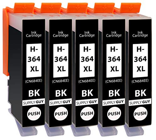 Supply Guy 5 Druckerpatronen kompatibel mit HP 364 XL / CN684EE für DeskJet 3070a 3520 D5400 D5445 OfficeJet 4610 4620 4622 7515 PhotoSmart 5510 5514 5520 5525 6510 6520 6525 7510 B8550 und weitere