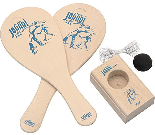 Vilac - Jokari Classique en Hêtre Massif - Enfants 3 Ans+, Beige | Balle à élastique incluse | bois de hêtre noble et résistant | activité d'extérieur | développe l'adresse et les réflexes