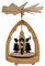 Richard Glässer 01703 Pyramide, Holz, Natur, 8 x 8 x 11 cm
