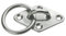 ARBO-INOX® - Placa de ojo - con anilla - acero inoxidable - 80 x 50 mm - pulida - forma de rombo.