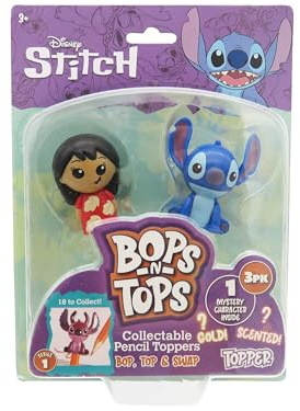 CYPBRANDS – Stitch, Topper, Bleistift-Topper, Schreiben, Überraschung, 3D-Topper, mehrfarbig, offizielles Produkt